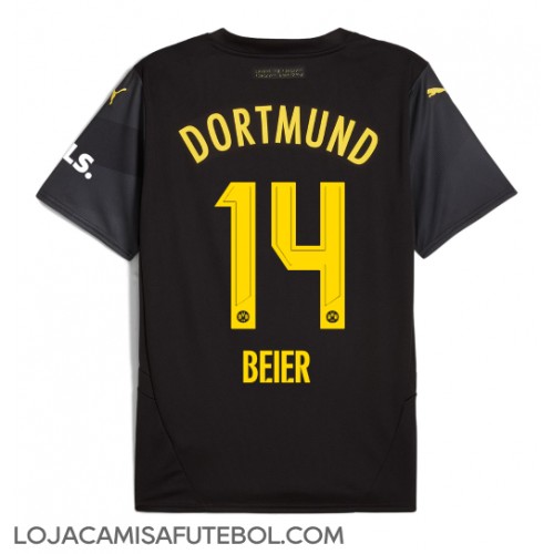 Camisa de Futebol Borussia Dortmund Maximilian Beier #14 Equipamento Secundário 2024-25 Manga Curta